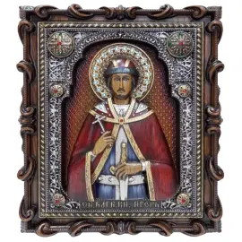 Икона из дерева "Святой Князь Игорь"